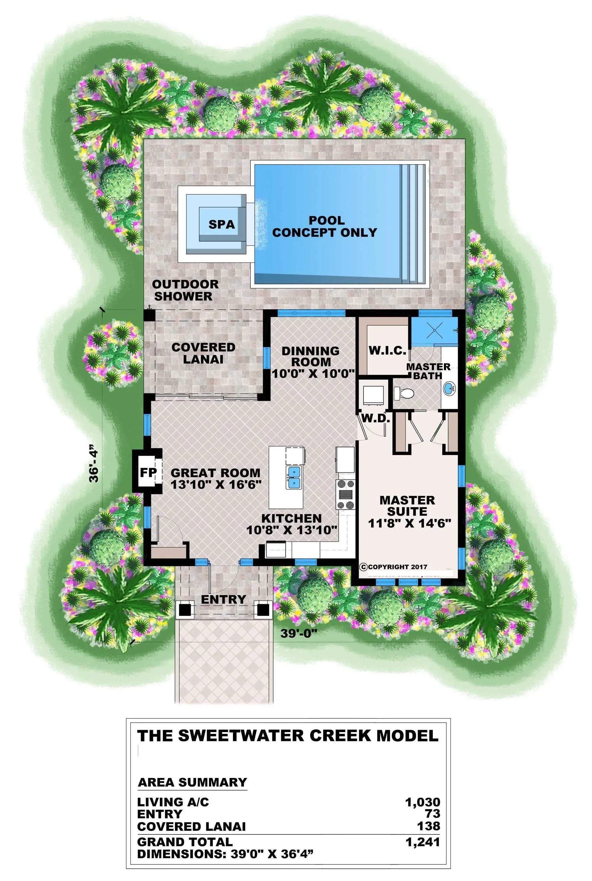 Sweetwater Creek House Plan - Archival Designs House Plans, floor plan