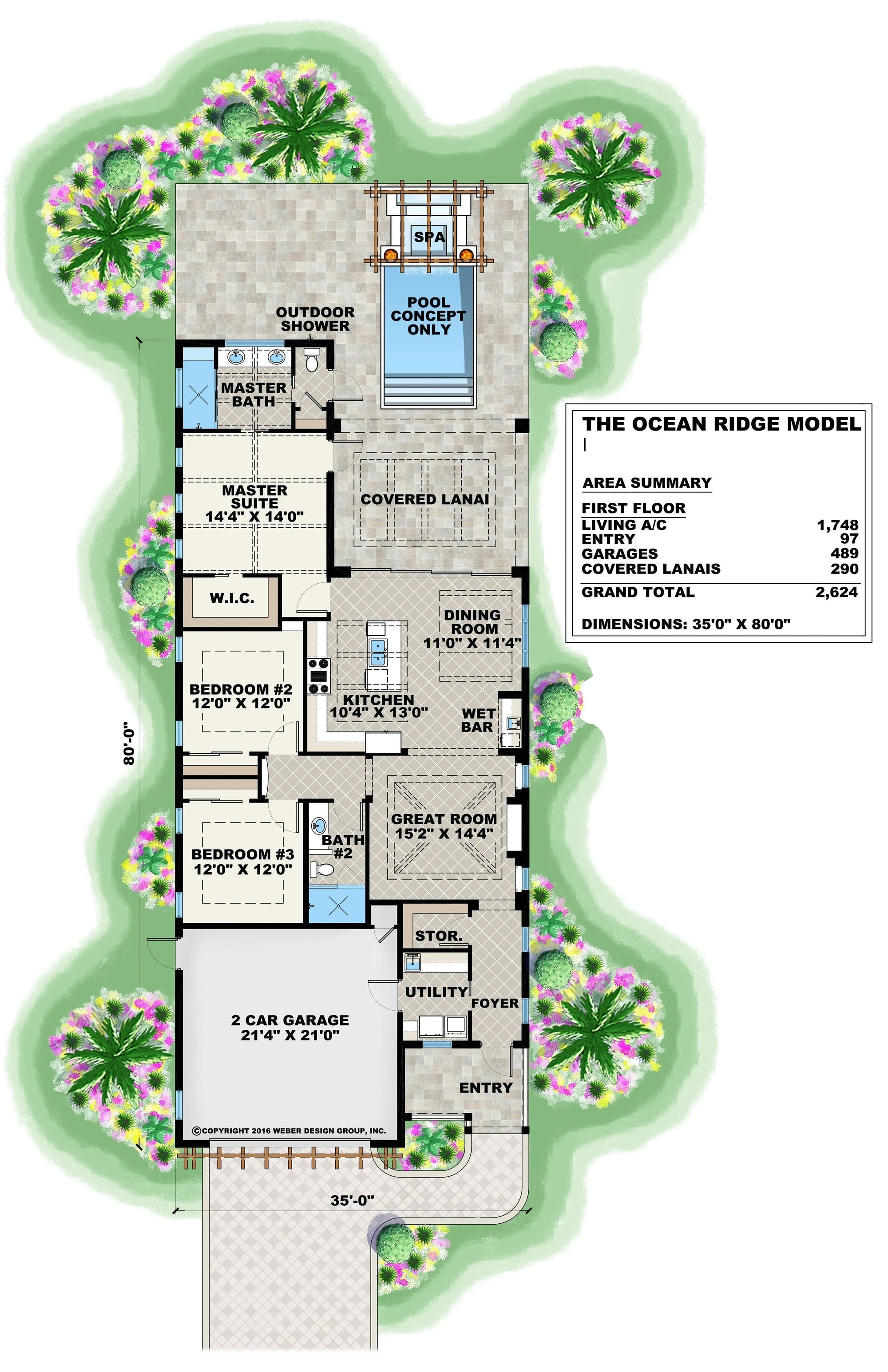 Ocean Ridge House Plan - Archival Designs House Plans, floor plan