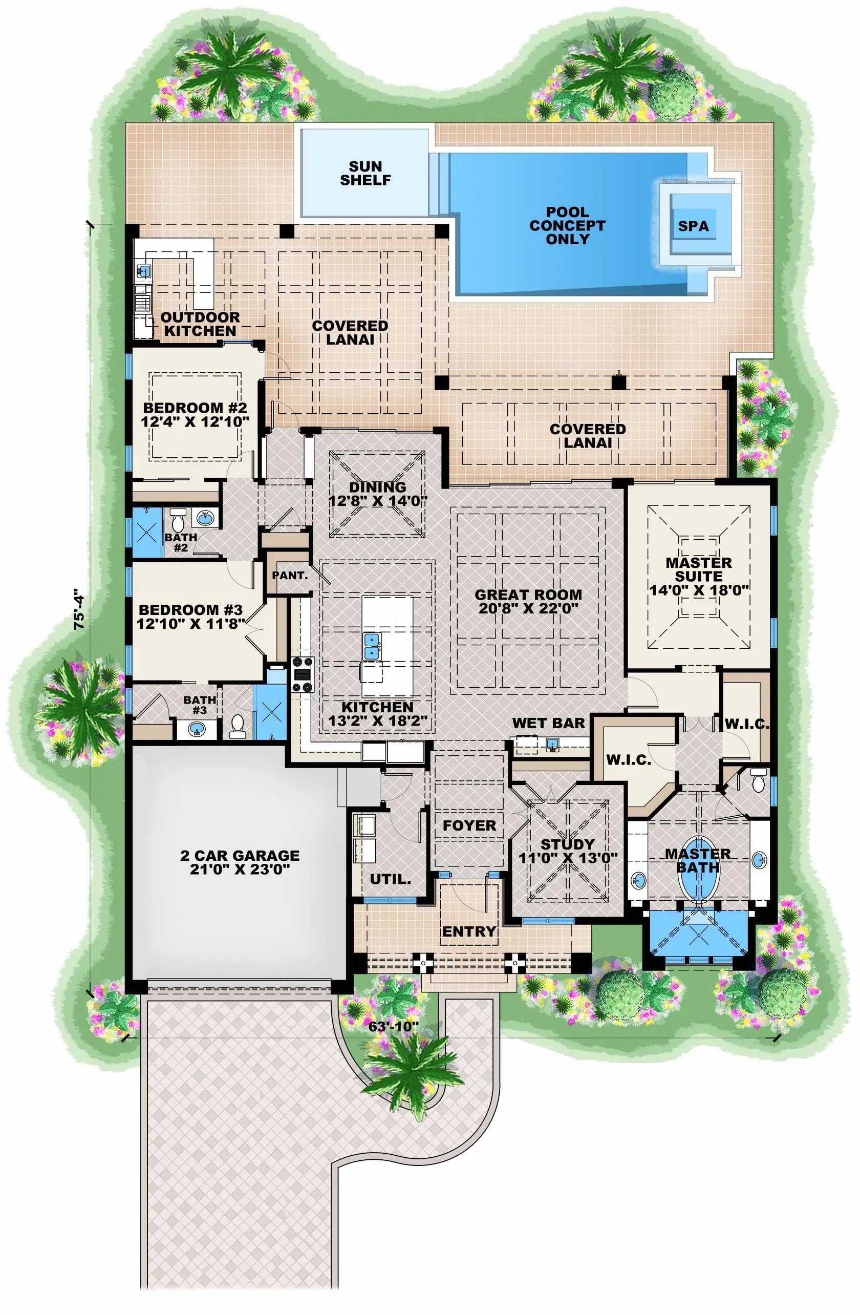 Terramar House Main Floor Plan