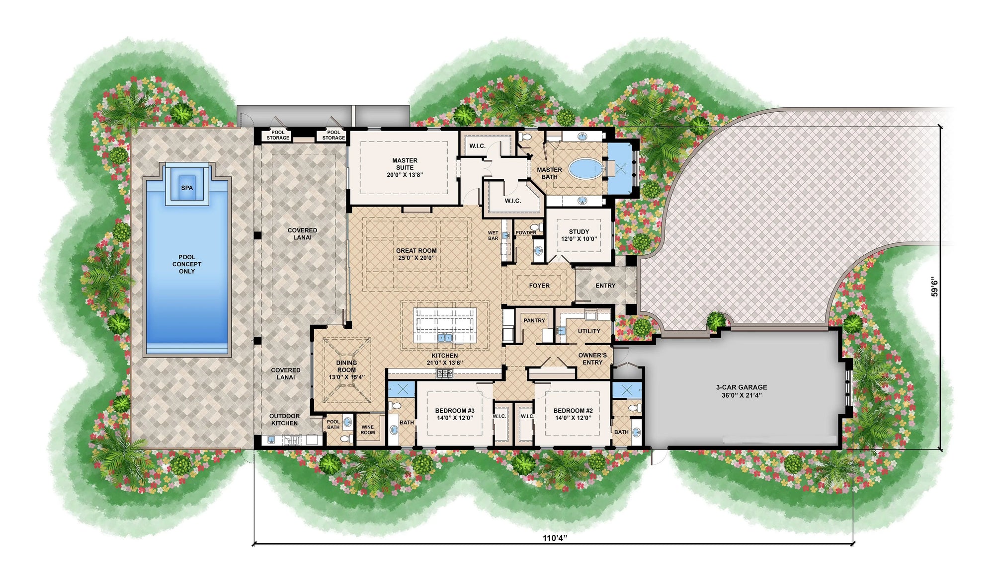 Azura House Plan - Archival Designs House Plans, floor plan