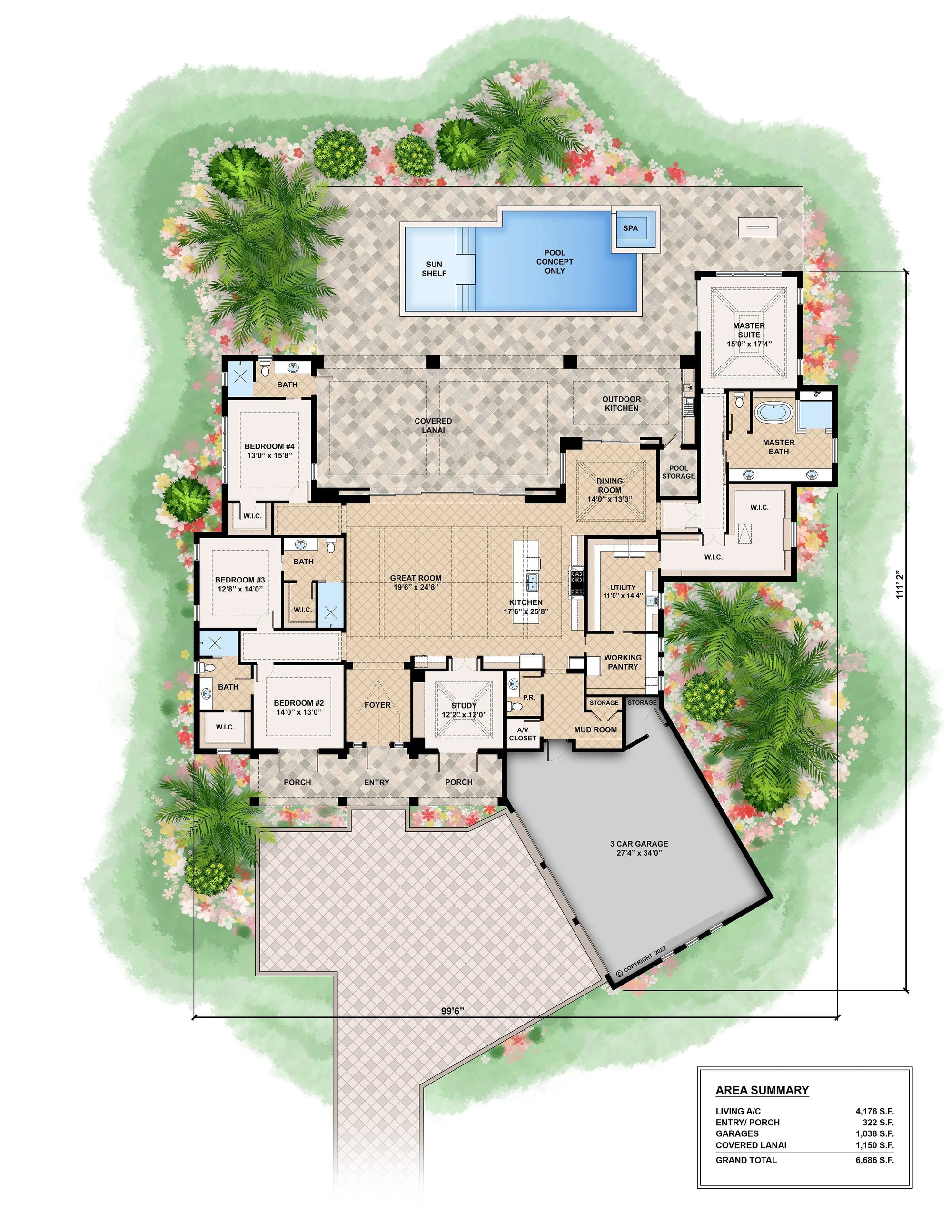 Messenia House Plan - Archival Designs House Plans, floor plan
