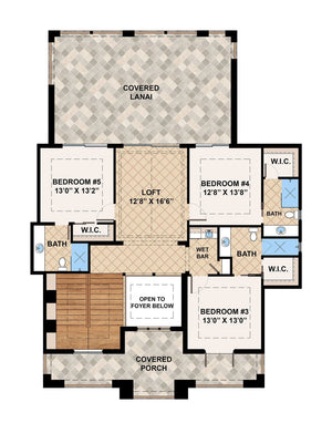 seaview house plan - archival designs house plans, floor plan