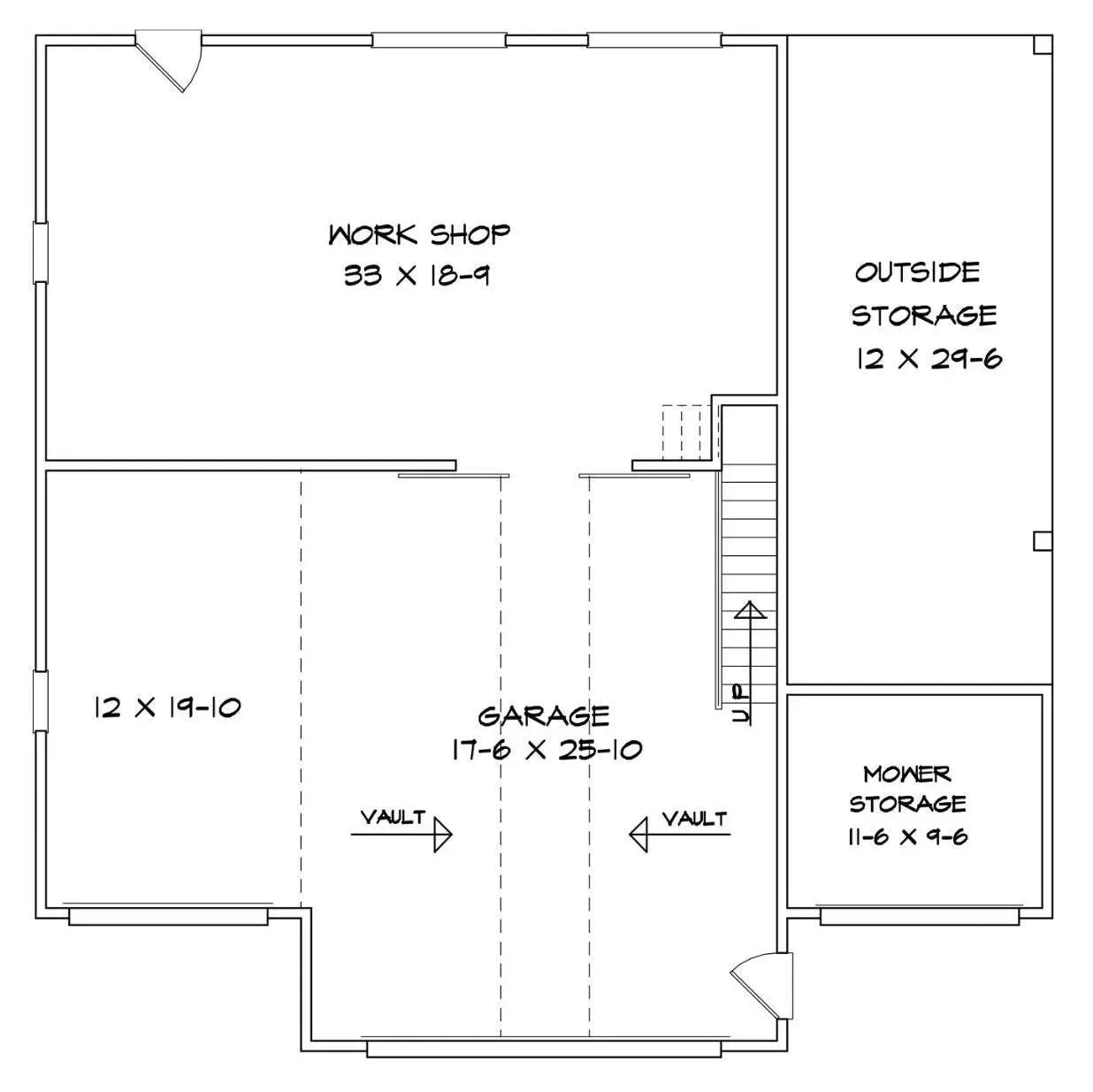 Barnesville Garage Plan - Archival Designs House Plans, floor plan