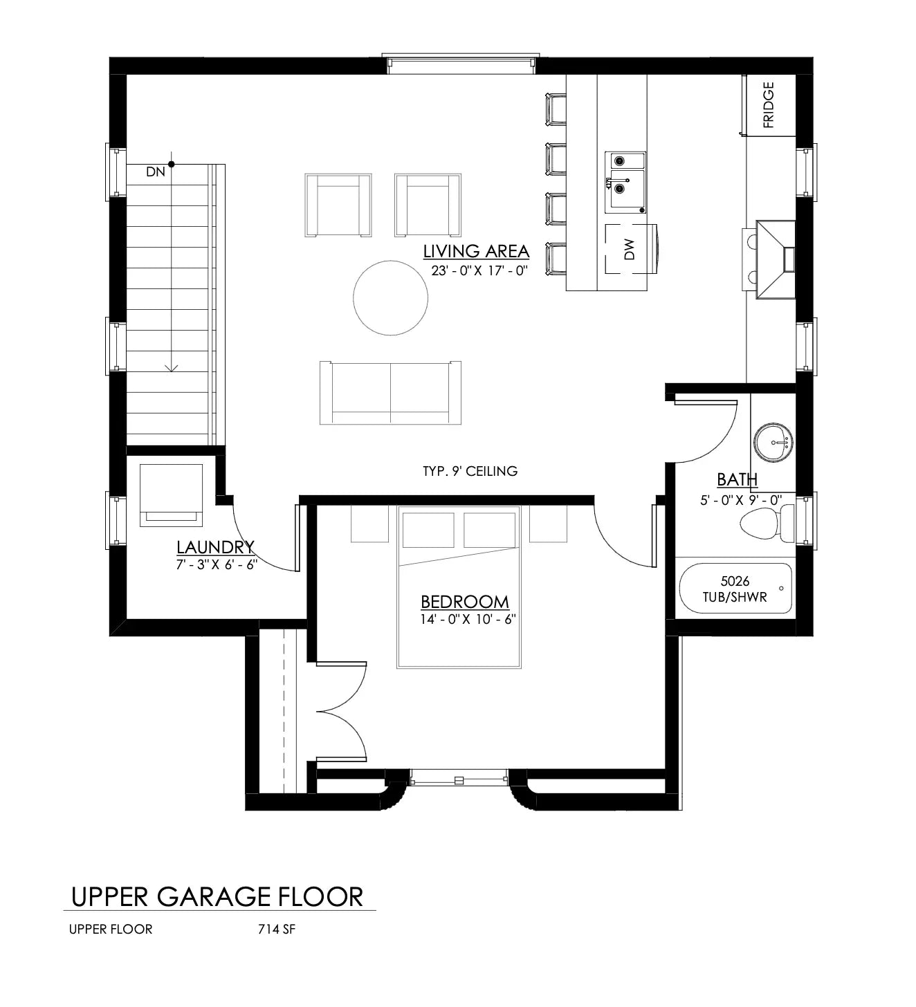 Glen Valley Detached Garage Upper Floor Plan