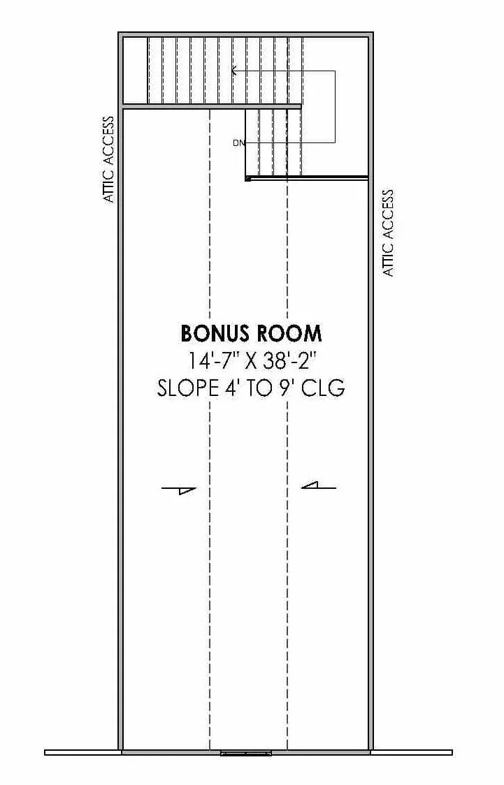 R5078-A Grace House Bonus Room Floor Plan | 4 Bedrooms, 3.5 Bathrooms