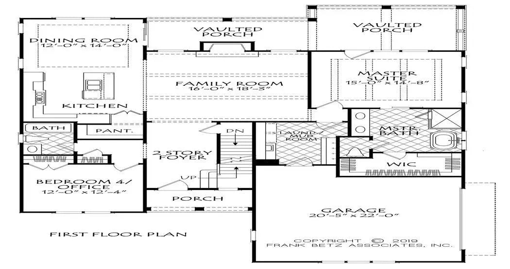 Highland Point - Archival Designs House Plans, floor plan