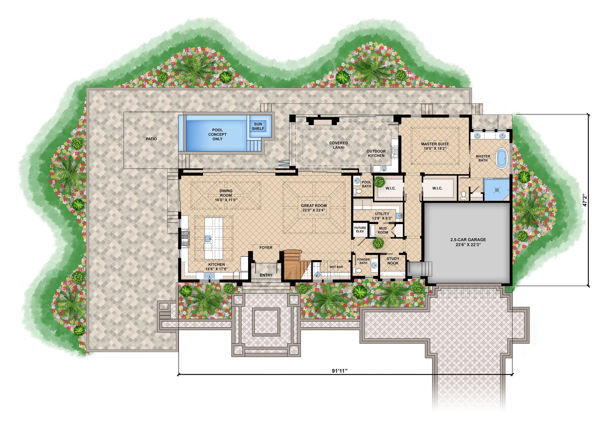 Valonia House Plan - Archival Designs House Plans, floor plan