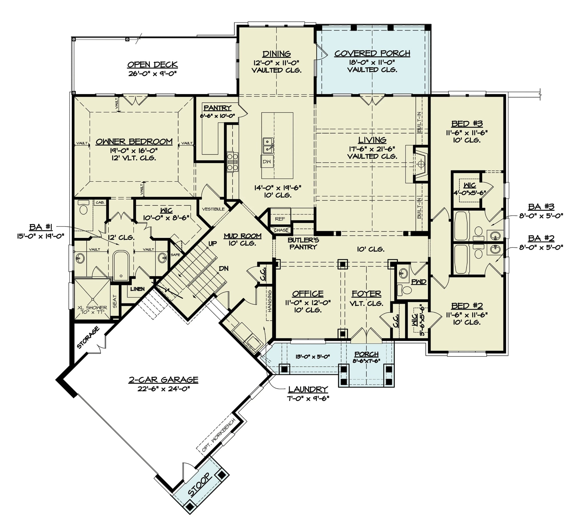 Jade Cottage House Plan - Archival Designs House Plans, floor plan