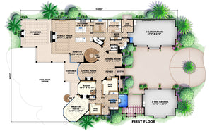 isla del rey house plan - archival designs house plans, floor plan