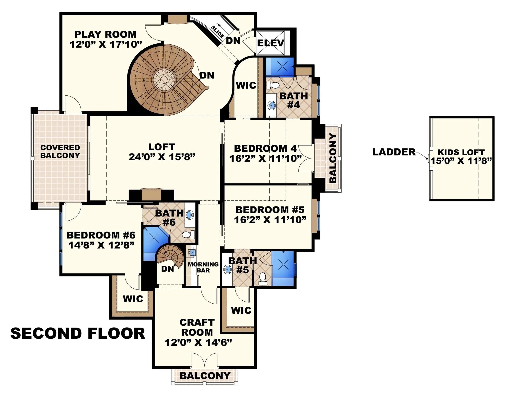 Isla Del Rey House Plan - Archival Designs House Plans, floor plan