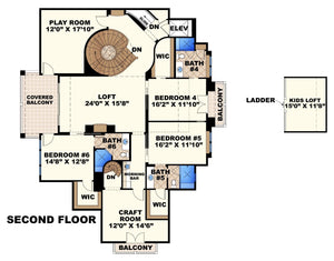 isla del rey house plan - archival designs house plans, floor plan