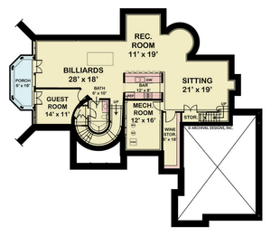 kildare place house plan - archival designs house plans, floor plan