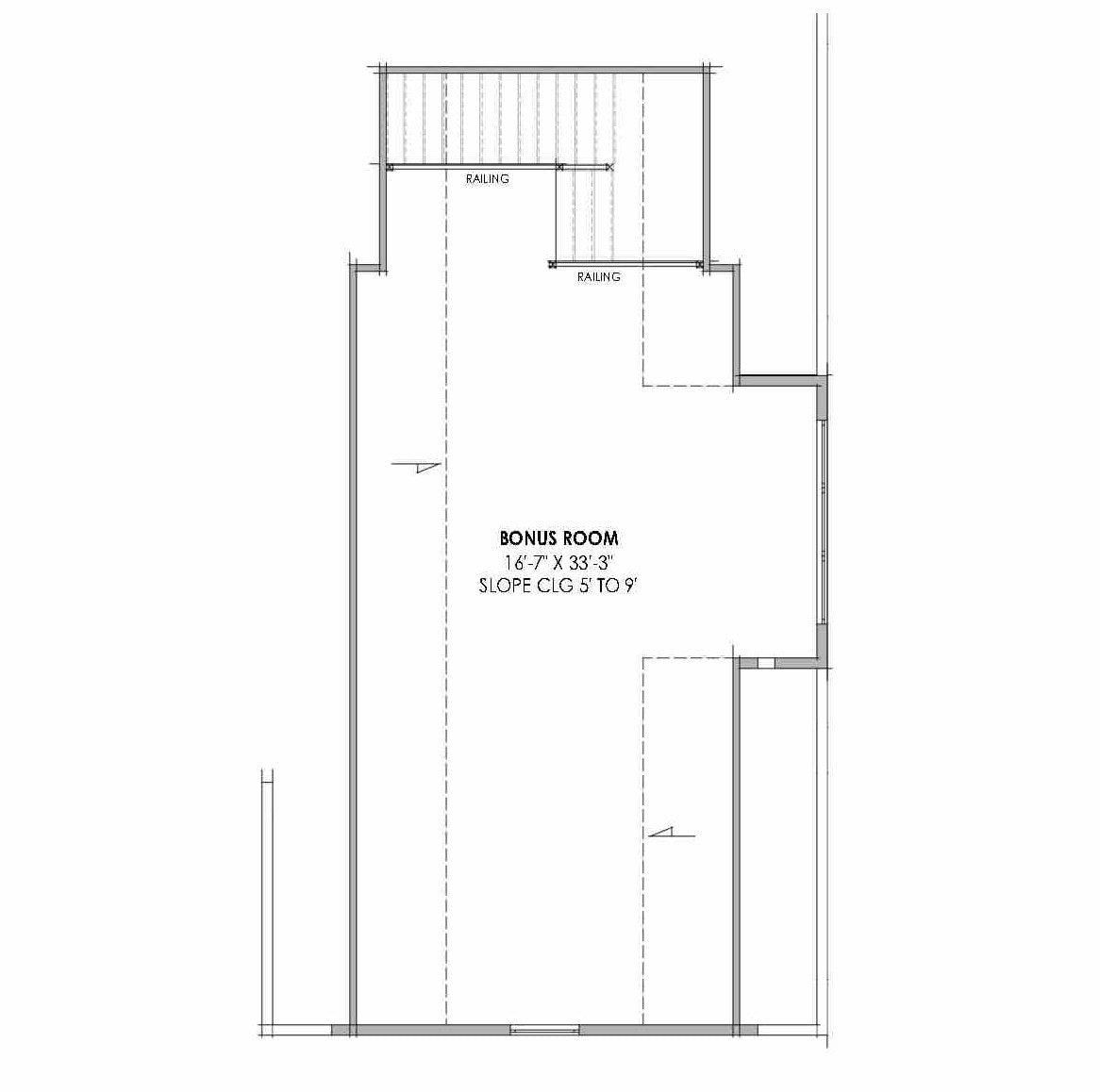 R8155-A Modern Transitional House Bonus Room Floor Plan, 4 Bedrooms, 4.5 Bathrooms | LG189 House Plan