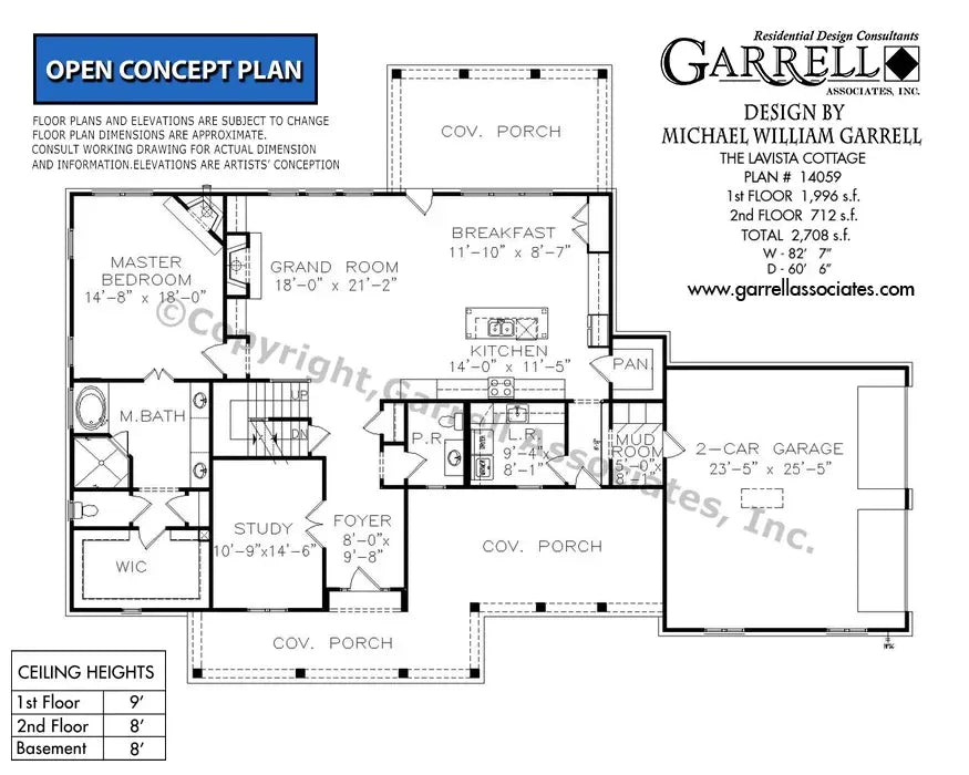 Lavista Cottage House Plan - Archival Designs House Plans, floor plan
