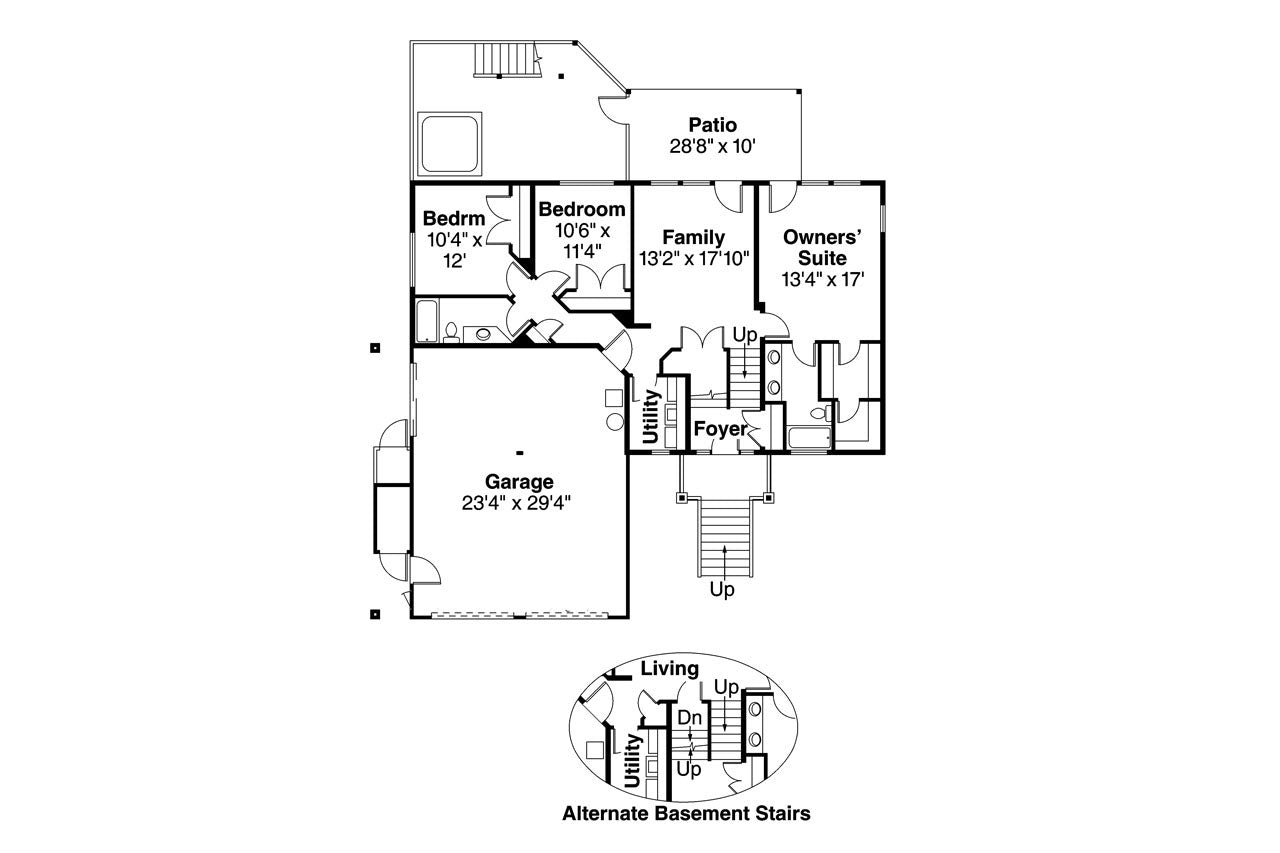 AM7660-A Lodge House Second Floor Plan, 5 Bedrooms, 4 Bathrooms | Catkin House Plan