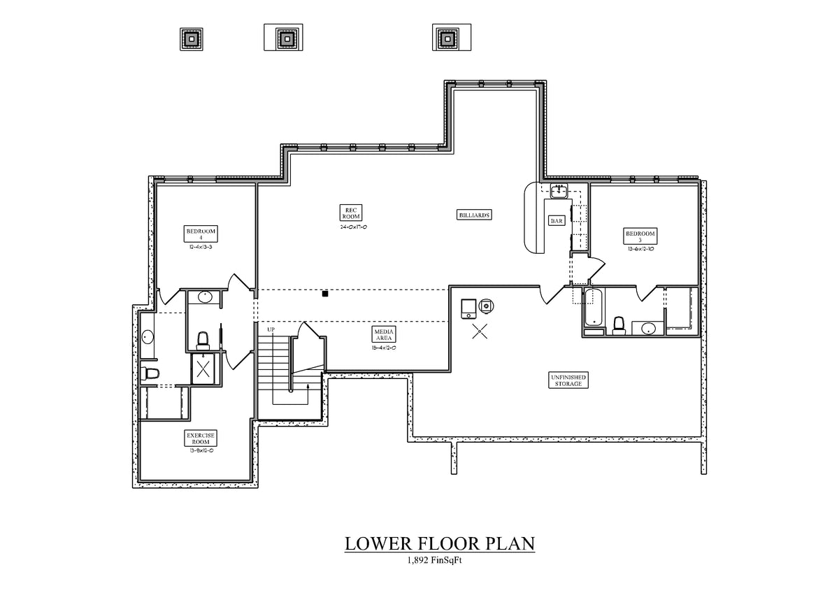 Peerless lower Floor Plan