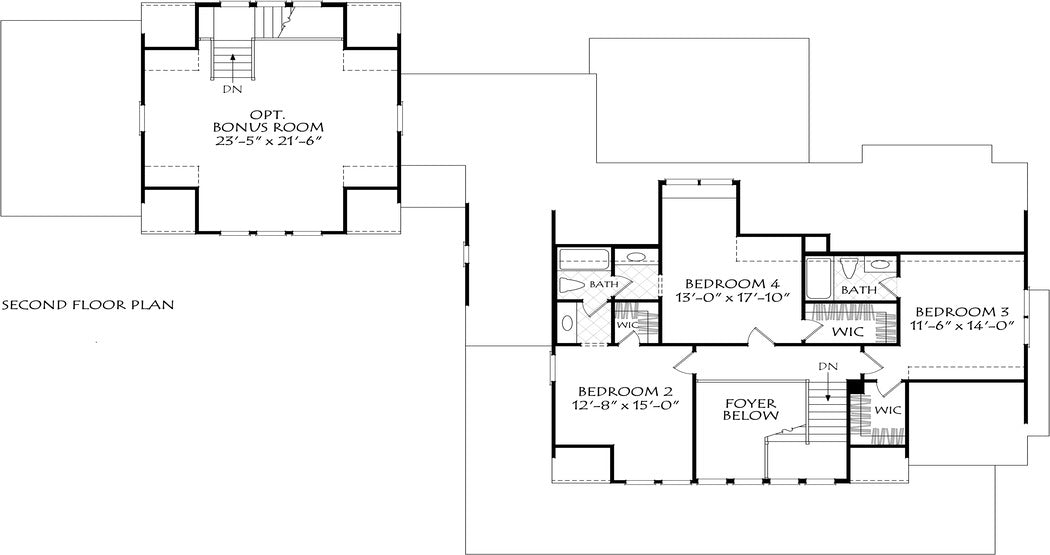 Magnolia Cottage Second Floor Plan