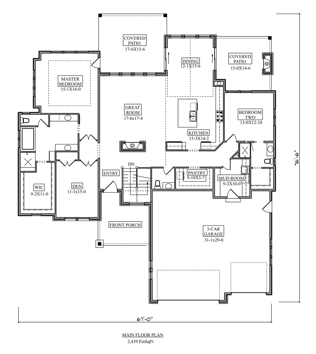 Oak Bluff First Floor Plan