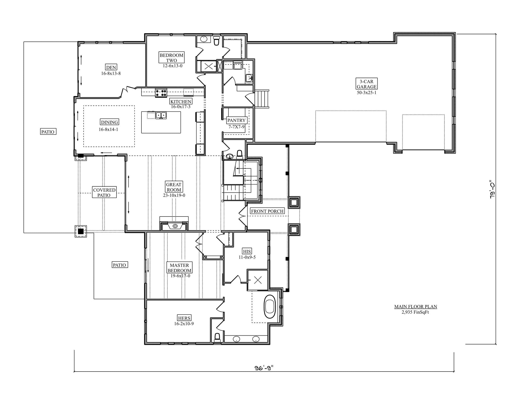Noble Pine House Plan - Archival Designs House Plans, floor plan