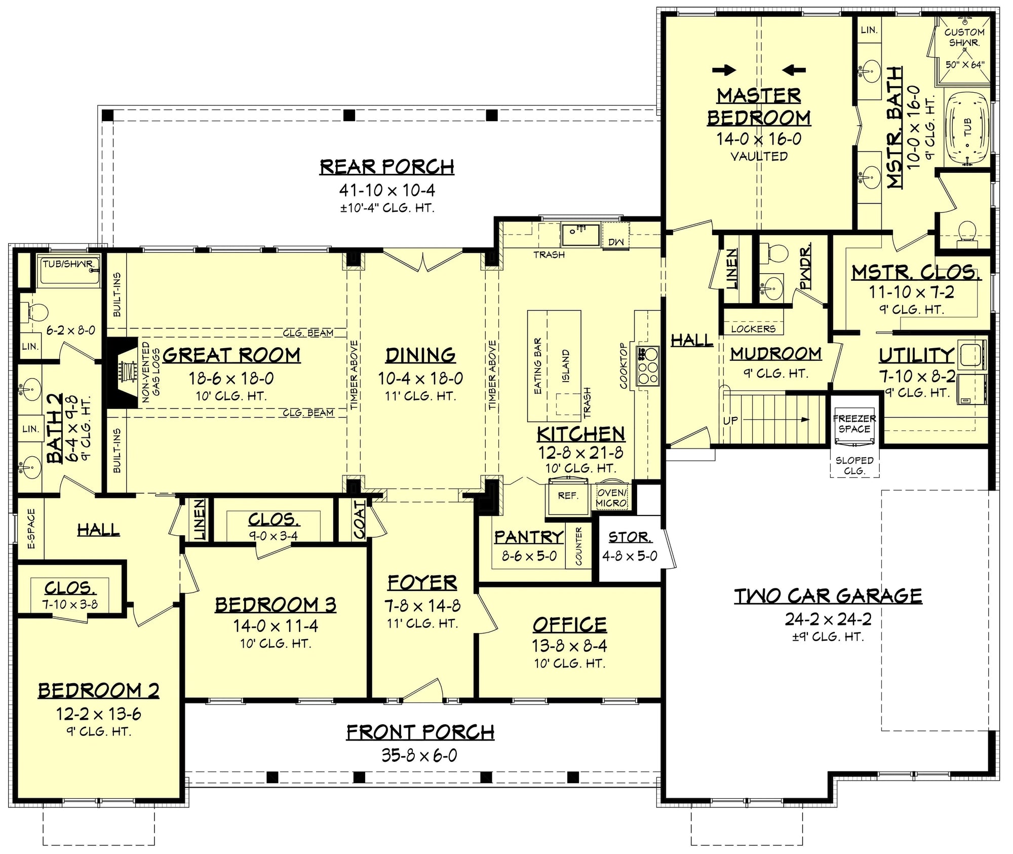 Glynnwood House Plan - Archival Designs House Plans, floor plan