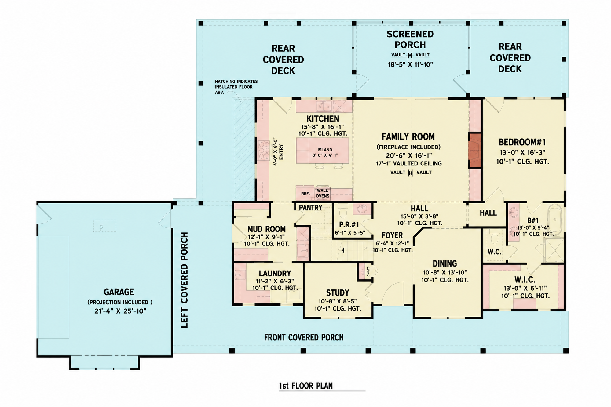 Mulberry 2 (A8409-A) Modern Farmhouse Plan 3 Bed, 3.5 Baths, Floor Plan