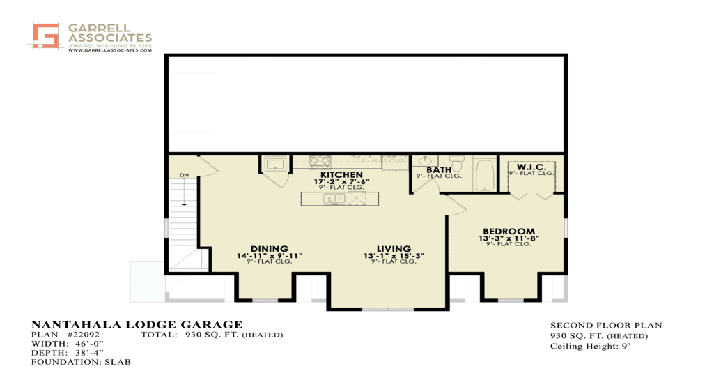 Nantahala Lodge Garage Second Floor Plan