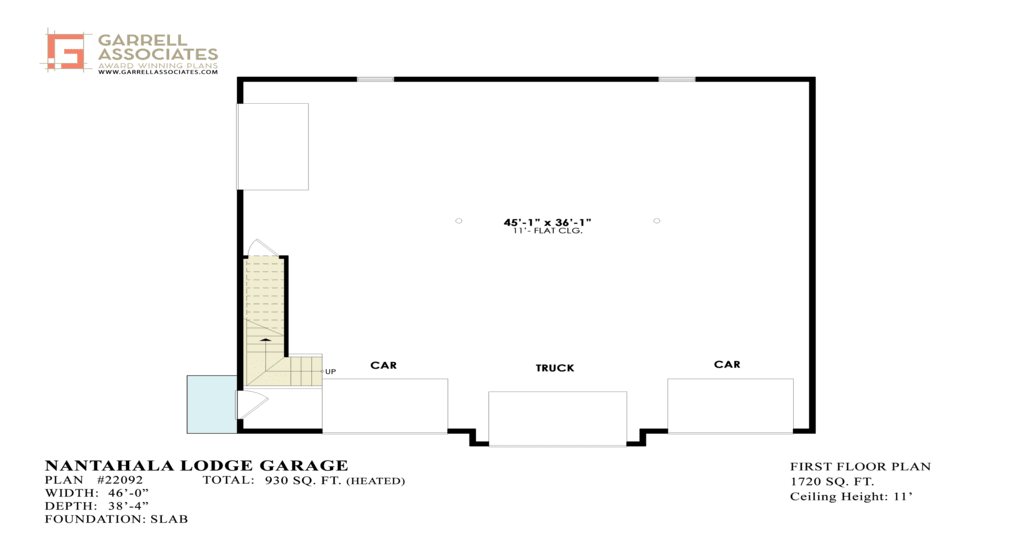 Nantahala Lodge Garage First Floor Plan