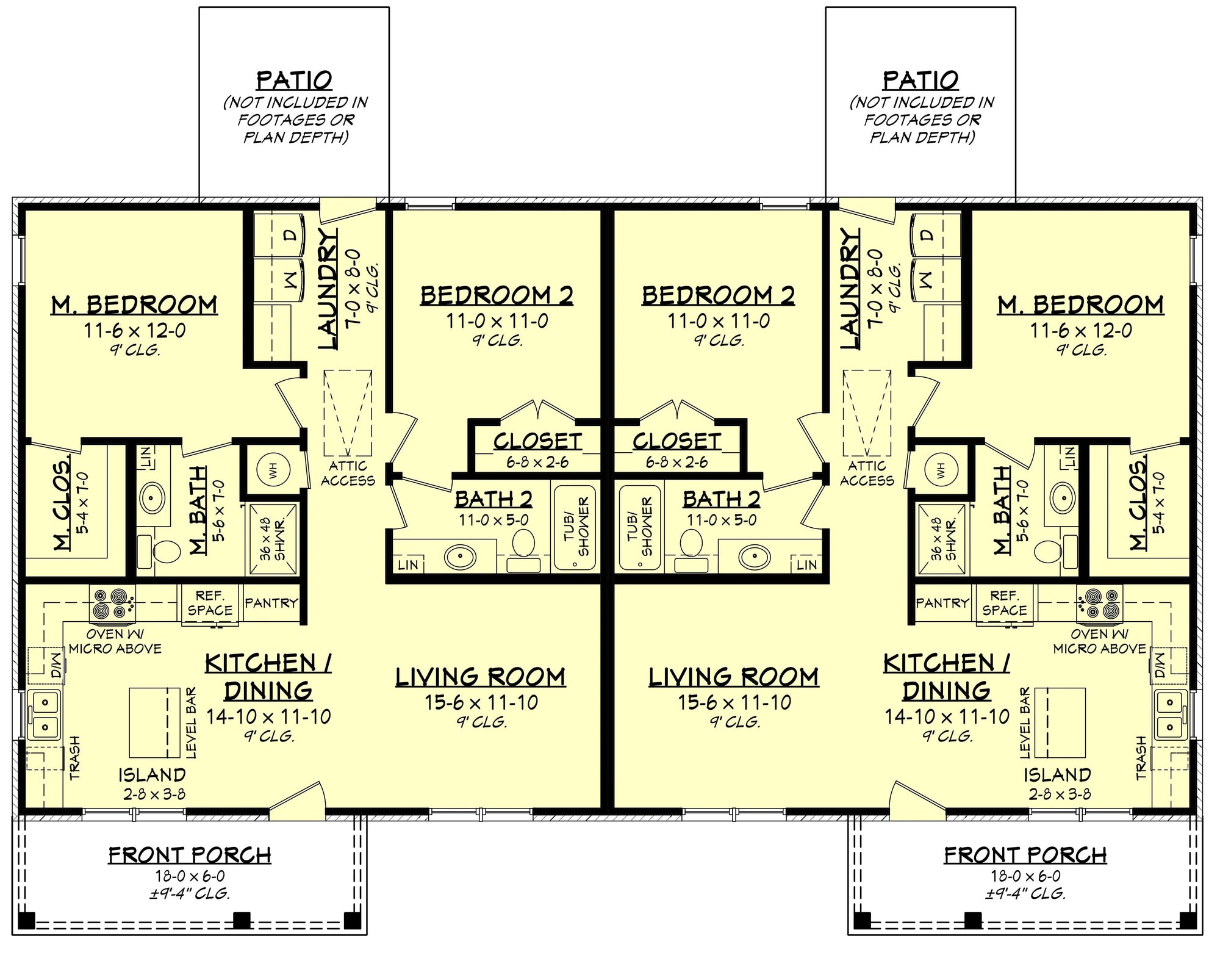 Niko Duplex House Plan - Archival Designs House Plans, floor plan