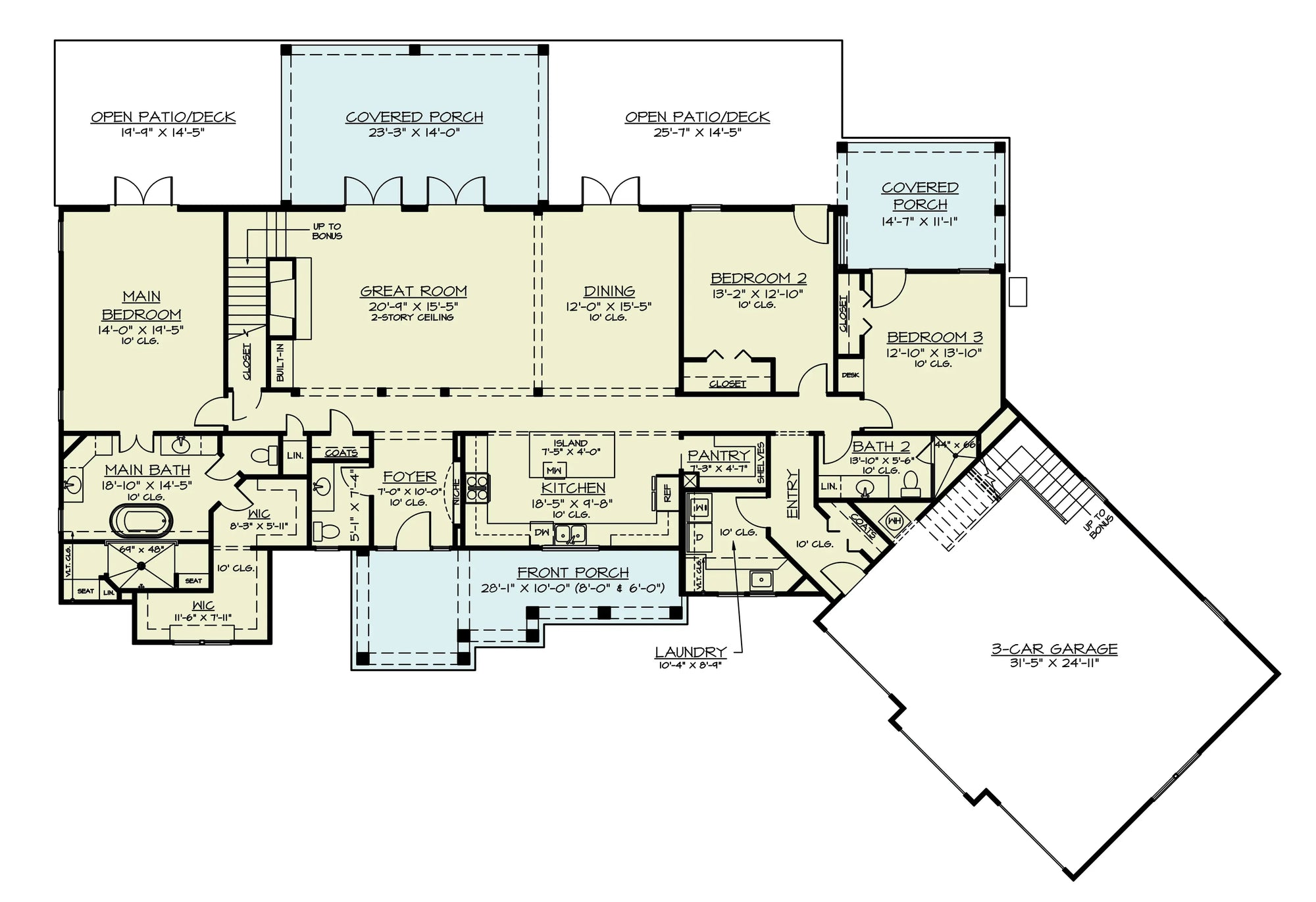 Oakwood House Plan - Archival Designs House Plans, floor plan