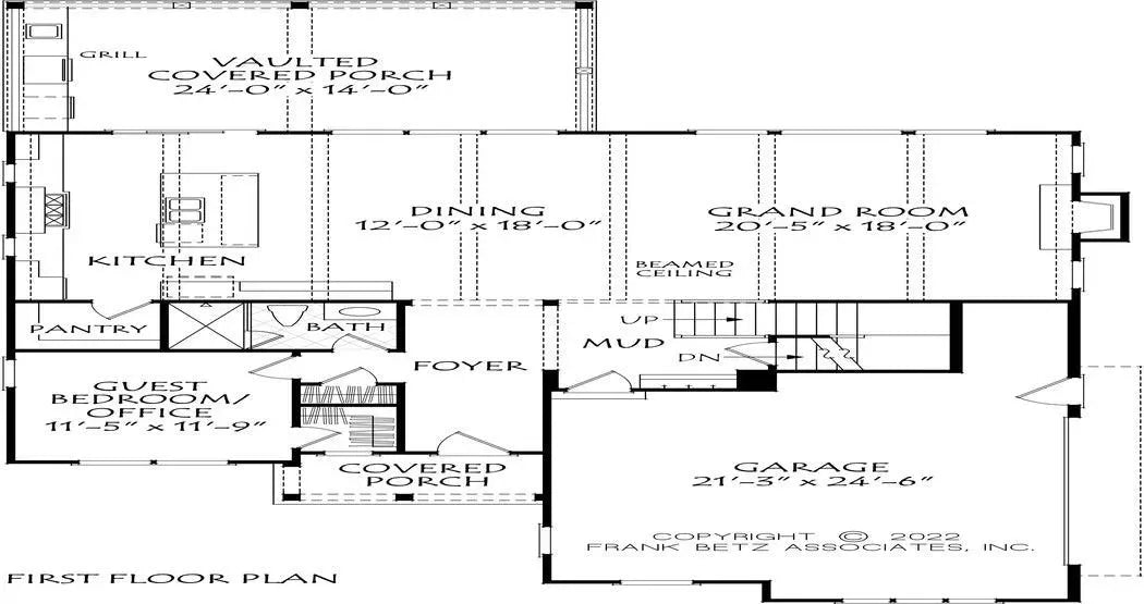 Olmstead Place - Archival Designs House Plans, floor plan