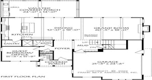 olmstead place - archival designs house plans, floor plan