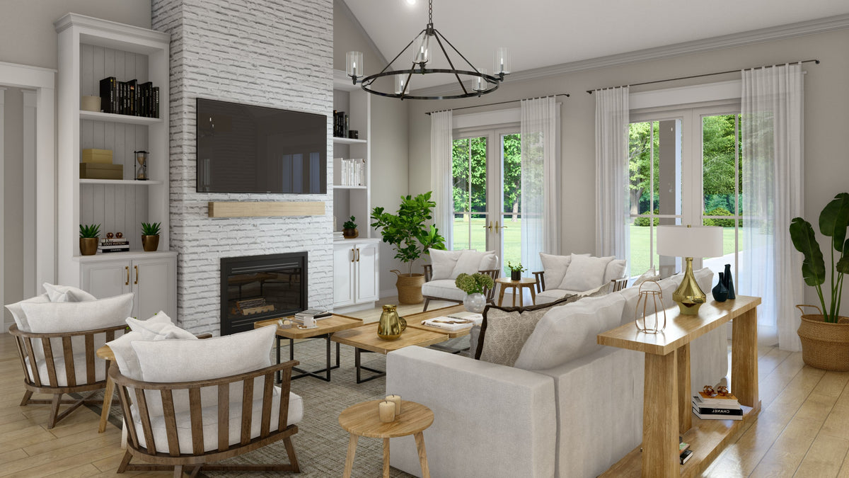 Harrison House Plan-Living Room