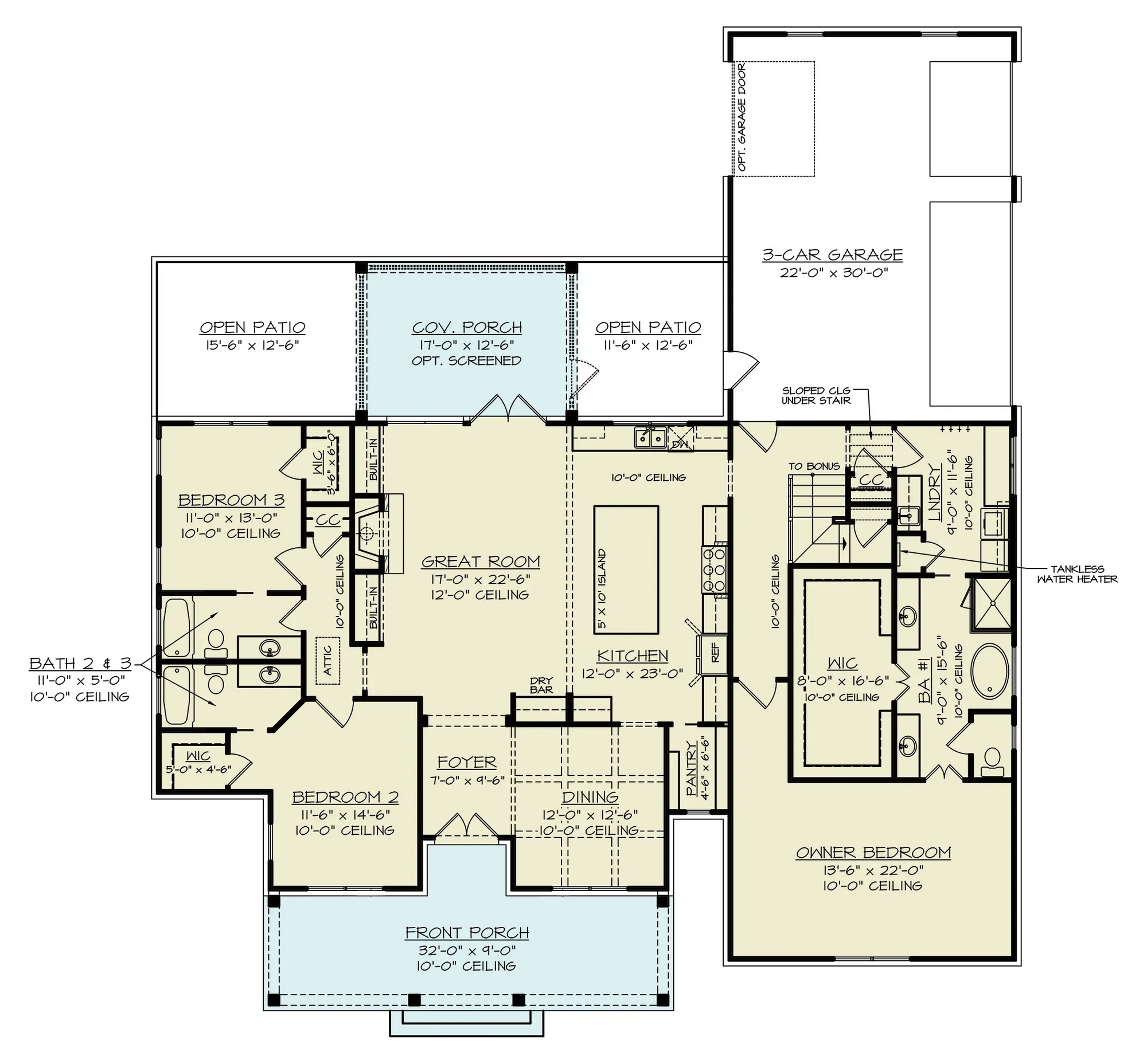 Pinecrest II House Plan - Archival Designs House Plans, floor plan