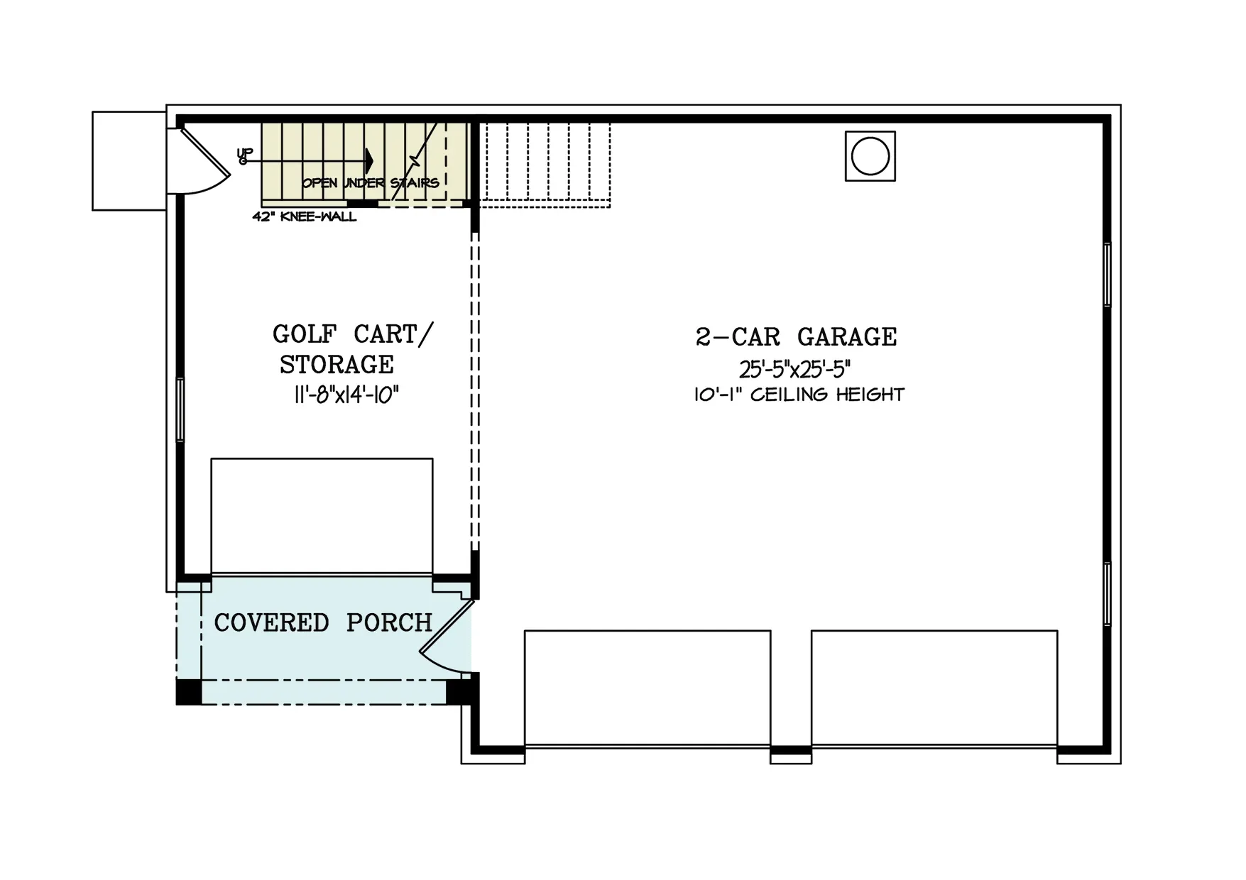 Poppy Garage - Archival Designs House Plans, floor plan