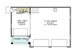 poppy garage - archival designs house plans, floor plan