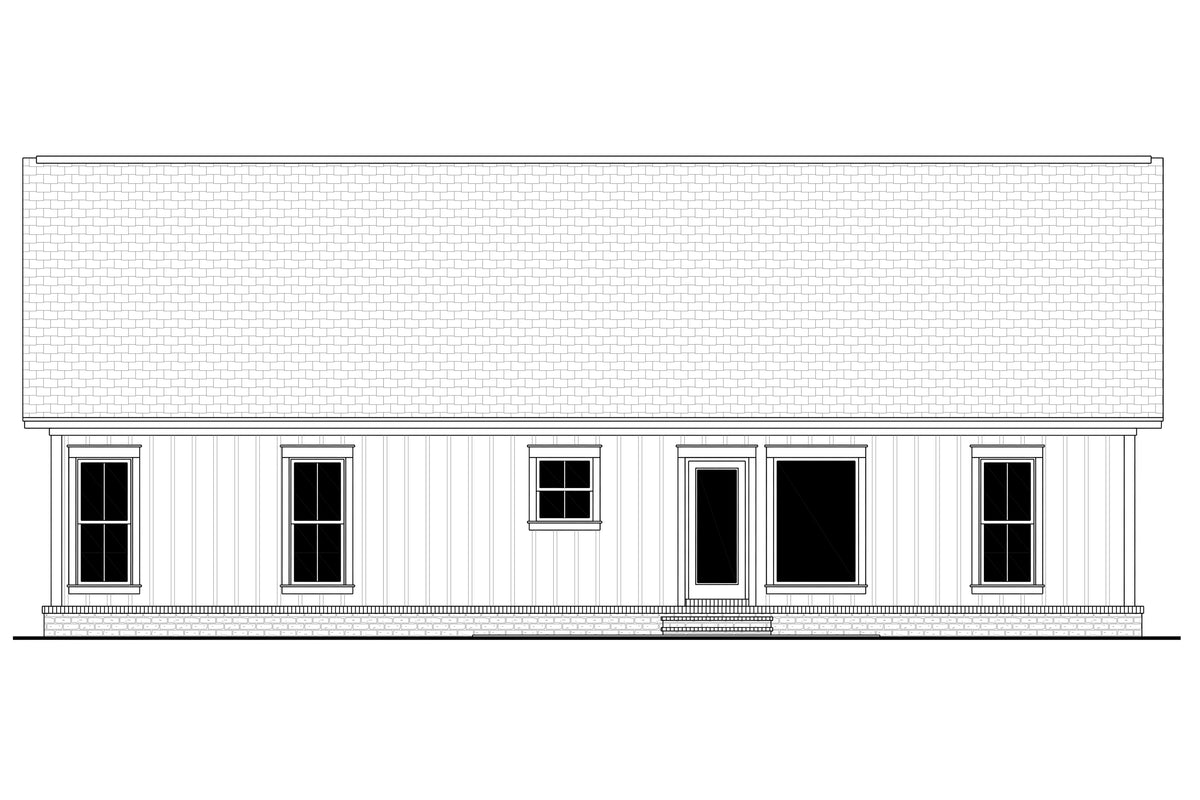 Aubrey House Plan - Elevation Rear