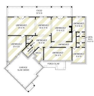 ruby cottage house plan - archival designs house plans, floor plan