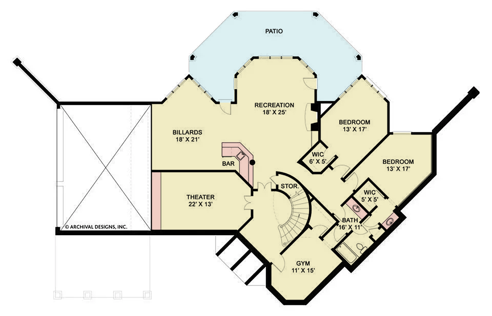 Salem House Plan - Archival Designs House Plans, floor plan