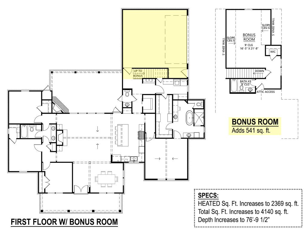 Shady Oaks Bonus Floor Plan