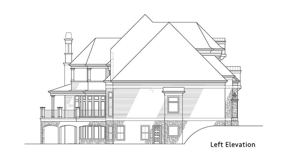 Sierra Sky House Plan - Left Elevation