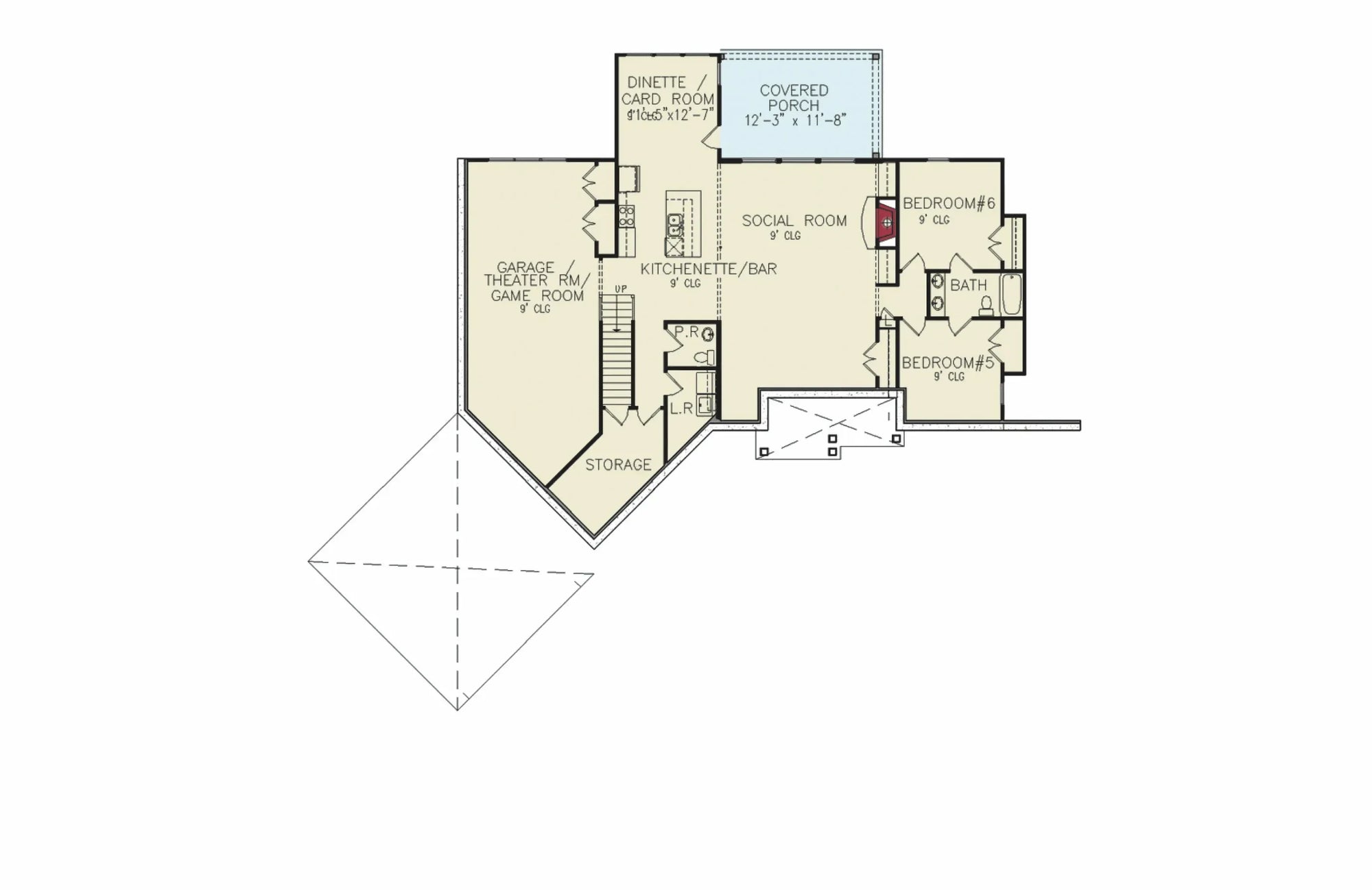 Silverton Creek Cottage House Plan - Archival Designs House Plans, floor plan