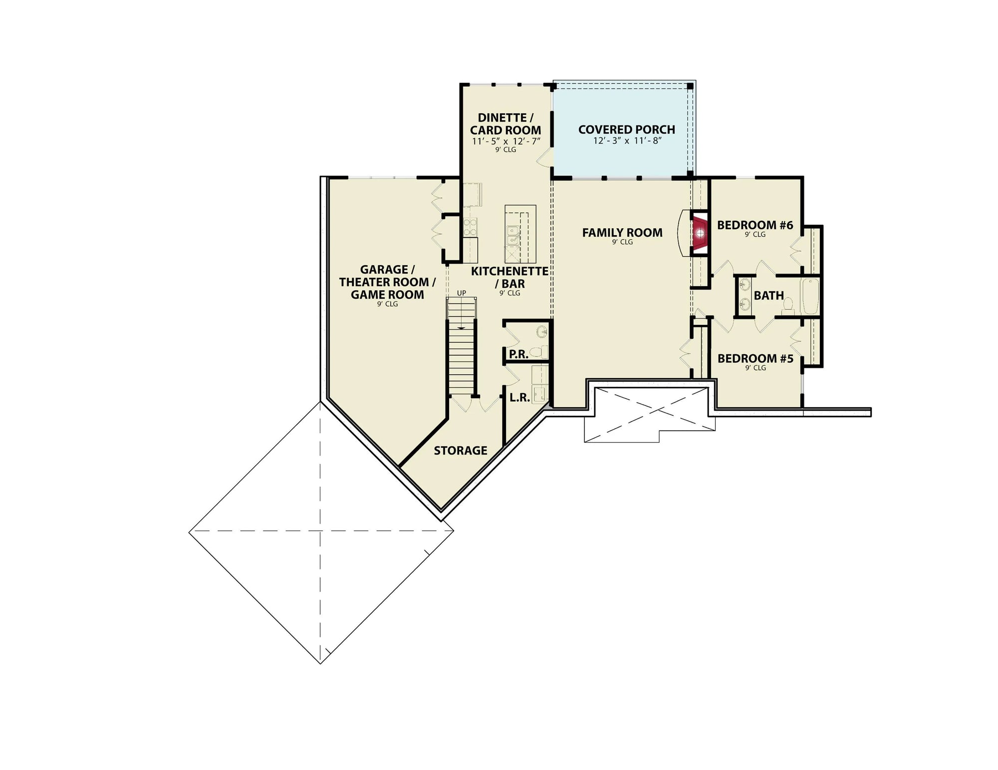 Silverton Creek Cottage C - Archival Designs House Plans, floor plan