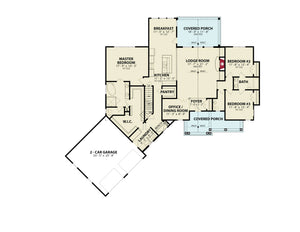 silverton creek cottage c - archival designs house plans, floor plan