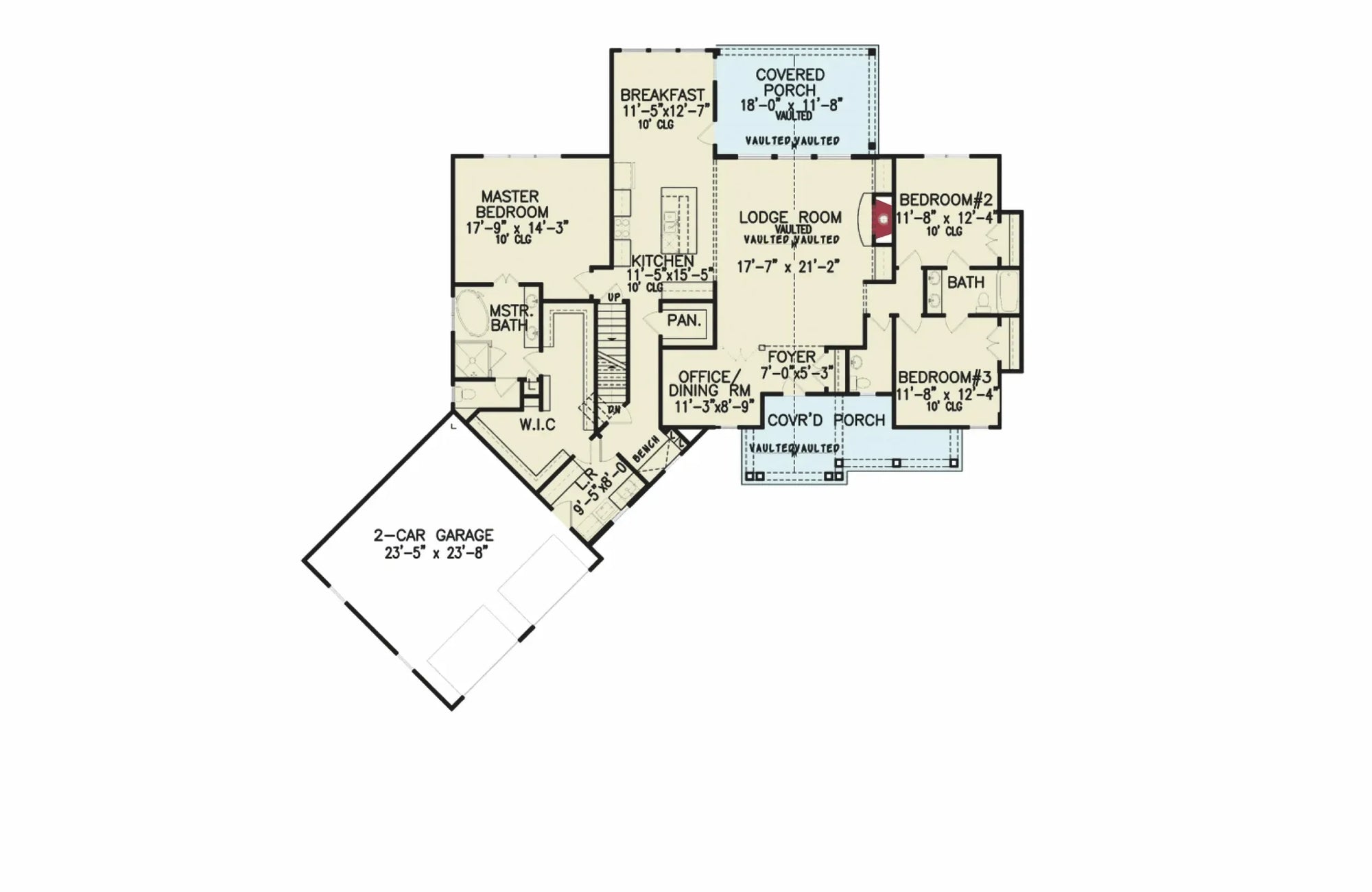 Silverton Creek Cottage House Plan - Archival Designs House Plans, floor plan