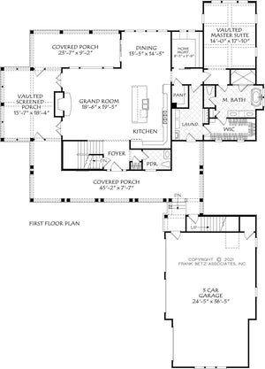 springdale farm - archival designs house plans, floor plan