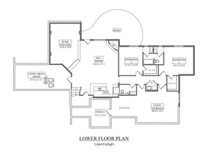 i7391-a the kennedy house basement floor plan 3 beds 2.5 baths