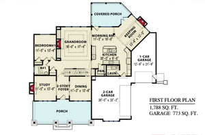 shinglemoore manor - archival designs house plans, floor plan