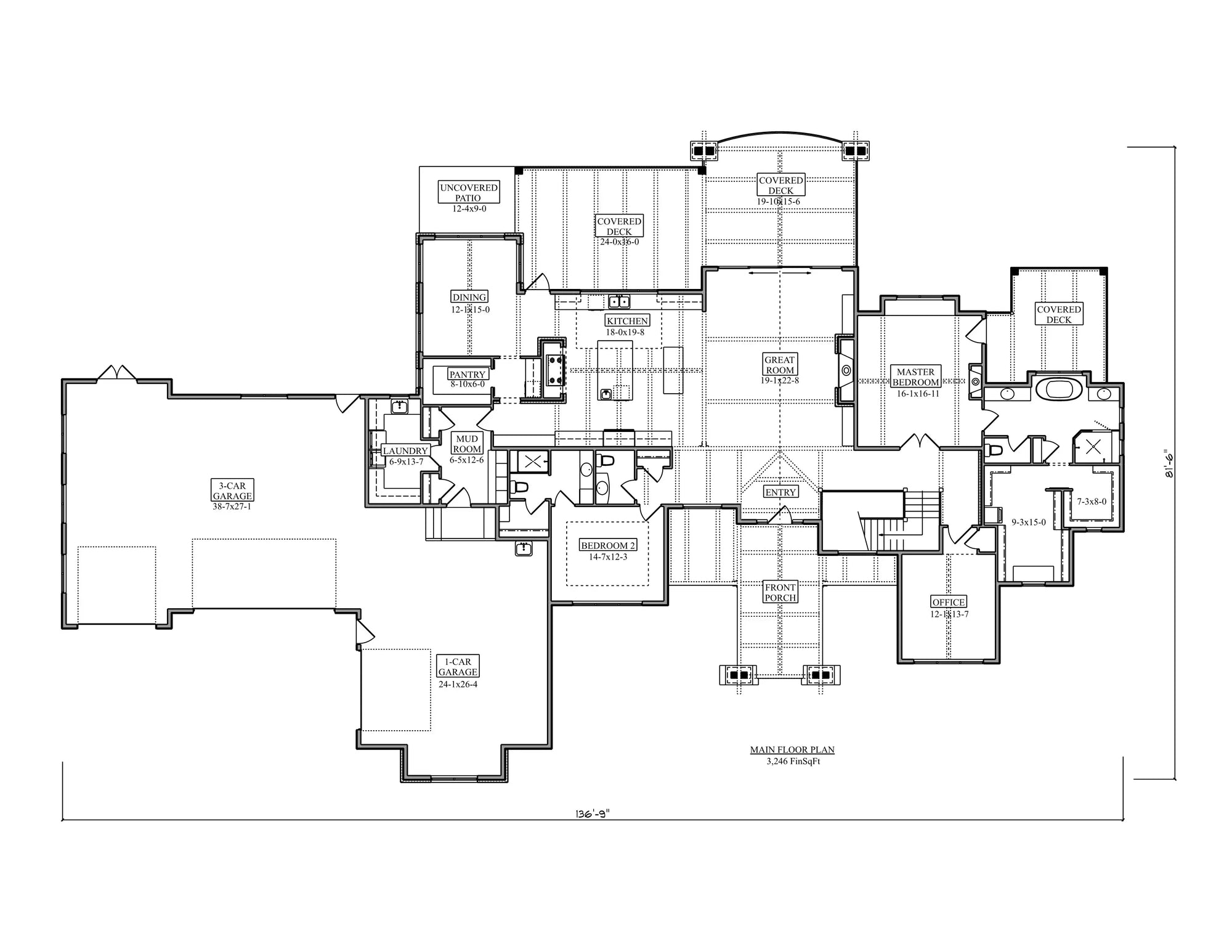 The Campbell Mountain Main Floor Plan