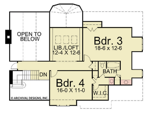trumbauer house plan - archival designs house plans, floor plan