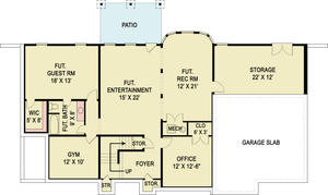 trumbauer house plan - archival designs house plans, floor plan